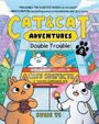 „CAT & CAT ADVENTURES: Double Trouble“ steht im Vordergrund, bebildert mit zwei cartoonartigen Katzen in einer Stadt.