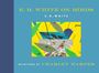 E. B. WHITE ON BIRDS. E. B. WHITE. PAINTINGS BY CHARLEY HARPER. Illustration eines Vogels im Nest mit Blättern.
