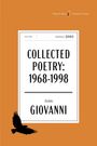 "Poetry, Published 2003. Collected Poetry: 1968-1998. Nikki Giovanni. Logo: Schwarzer Vogel, oranger Hintergrund."