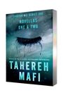 "Shatter Me: Series One, Novellas One & Two, Tahereh Mafi." Illustration eines Auges mit langen Wimpern und Regentropfen.
