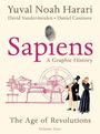 „Sapiens: A Graphic History - The Age of Revolutions, Volume Four“ von Yuval Noah Harari. Illustration einer Maschine und Menschen.