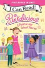 „I Can Read! Pinkalicious, 5 Pinktacular School Stories“. Illustration von fröhlichen Kindern in einem Klassenzimmer.