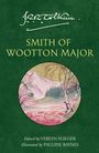 "Smith of Wootton Major" von J.R.R. Tolkien. Eine Illustration zeigt eine Landschaft mit Bergen und einem wandernden Mann.