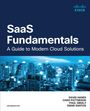 "SaaS Fundamentals: A Guide to Modern Cloud Solutions". Unten sind Namen von vier Autoren. Im Hintergrund Stadt bei Nacht.