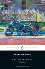Text: "Penguin Classics", "Barry Hannah", "Captain Maximus", "Stories", "Foreword by Sam Lipsyte". Aquarell einer Motorrad-Szene.