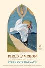 "FIELD of VISION", "STEPHANIE HORVATH". Illustration: Möwe trägt Schlange, im Hintergrund Wasser und Himmel.