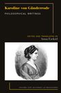 "Karoline von Günderrode: Philosophical Writings. Edited and translated by Anna Ezekiel. Schwarz-weiße Porträtzeichnung."