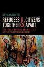 „Silvia Pasquetti: Refugees & Citizens Together & Apart.“ Unten ein abstraktes Gemälde in warmen Erdtönen.