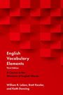 Brett Kessler: English Vocabulary Elements, Buch
