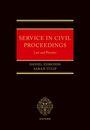 "Service in Civil Proceedings: Law and Practice" von Daniel Edmonds und Sarah Tulip, Oxford. Schwarzer Hintergrund mit rotem Titel.