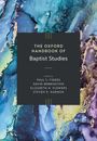 "The Oxford Handbook of Baptist Studies" steht in der Mitte. Bunte abstrakte Muster umgeben den Text.