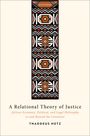 Titel: A Relational Theory of Justice. Autor: Thaddeus Metz. Tribal-Muster in Schwarz, Weiß, Orange und Rot, oben "Oxford".