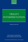 „Treaty Interpretation“, dritte Auflage, von Richard Gardiner und Joseph Klingler. Grün-blaues Design.