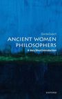 Buchcover: "Ancient Women Philosophers: A Very Short Introduction". Autorin: Dorota Dutsch. Hintergrund in Blau- und Grüntönen.