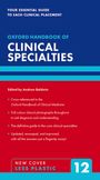 Blaues und rotes Cover mit dem Titel "Oxford Handbook of Clinical Specialties". Herausgeber: Andrew Baldwin. Edition 12.