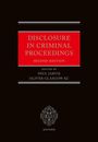 Paul Jarvis: Disclosure in Criminal Proceedings, Buch