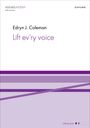 Text: Edryn J. Coleman, Lift ev'ry voice. Design: Lila und violette Streifen mit geometrischen Formen am unteren Rand.