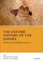 "The Oxford History of the Sahara", Band 1, von prähistorischer Zeit bis 650 CE. Eine Zeichnung zeigt ein Tier mit Reiter.