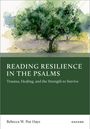 „Reading Resilience in the Psalms“ ist ein Buch von Rebecca W. Poe Hays. Aquarellbaum im Hintergrund.