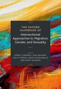 "The Oxford Handbook of Intersectional Approaches to Migration, Gender, and Sexuality." Buntes, abstraktes Gemälde im Hintergrund.