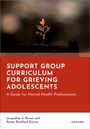 Text: "Support Group Curriculum for Grieving Adolescents: A Guide for Mental-Health Professionals." Ein Keimling auf dunklem Hintergrund.