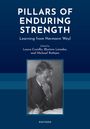 Text: "Pillars of Enduring Strength: Learning from Hermann Weyl", Herausgeber: Laura Crosilla, Øystein Linnebo, Michael Rathjen. Darunter ein Schwarz-Weiß-Foto eines nachdenklichen Mannes, der auf ein Papier schaut.