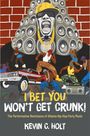Titel: "I Bet You Won’t Get Crunk!" Illustration mit Tänzern, einem Auto und großem Porträt vor Lautsprecherwand.