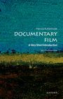 "Patricia Aufderheide, Documentary Film, A Very Short Introduction, Second Edition" auf einem bunten, abstrakten Hintergrund.