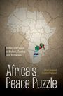 "Intrastate Peace in Malawi, Zambia, and Botswana. Africa's Peace Puzzle." Illustration einer Puzzlekontinent mit Fotos.
