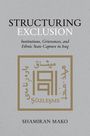 "STRUCTURING EXCLUSION: Institutions, Grievances, and Ethnic State Capture in Iraq" von Shamiran Mako. Arabische und türkische Wörter in geometrischem Muster.