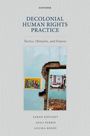 Titel: "Decolonial Human Rights Practice". Untertitel: "Tactics, Obstacles, and Futures". Autoren: Sarah Knuckey, Anjli Parrin, Gulika Reddy. Ein Kunstwerk mit beschädigter Wand und buntem Bild.