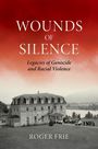 "WOUNDS OF SILENCE: Legacies of Genocide and Racial Violence" von Roger Frie. Historisches Gebäude vor rotem Himmel.