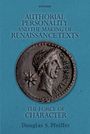 "Authorial Personality and the Making of Renaissance Texts" von Douglas S. Pfeiffer. In der Mitte eine antike Münze.