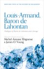 „Louis-Armand, Baron de Lahontan, Dialogues of...“ Herausgeber: Michel-Antoine Xhignesse, James O. Young. Blaue, abstrakte Muster.