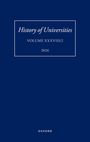 "History of Universities, Volume XXXVIII/2, 2026, Oxford" in weißer Schrift vor blauem Hintergrund.