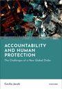Text: "Accountability and Human Protection: The Challenges of a New Global Order" von Cecilia Jacob. Dekoratives Muster oben.