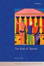 Text: "The Rise of Talmud", "Moulie Vidas". Gemälde: Drei Männer vor einem Tempel in leuchtenden Farben.