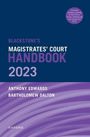 Anthony Edwards: Blackstone's Magistrates' Court Handbook 2023 and Blackstone's Youths in the Criminal Courts (October 2018 Edition) Pack, Buch
