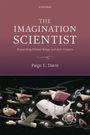 Titel: "The Imagination Scientist." Untertitel: "Researching Pretend Beings and their Creators" von Paige E. Davis. Fantasievolle Illustration mit Wal, Büchern, Rakete und Noten.