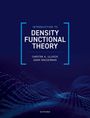 Text: "Introduction to Density Functional Theory" von Carsten A. Ullrich und Adam Wasserman. Abstrakte blaue Wellenform.