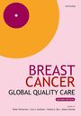 Titel: Breast Cancer Global Quality Care. Second Edition. Herausgeber: Didier Verhoeven, Cary S. Kaufman, Pankaj G. Roy, Sabine Siesling. Ein großes, stilisiertes Design in Rosa und Orange links.