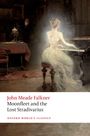 "John Meade Falkner: Moonfleet and the Lost Stradivarius. Oxford World’s Classics." Eine Frau spielt Klavier, im halbdunklen Raum.