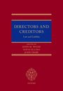 Der Text "Directors and Creditors: Law and Liability" steht auf einem dunkelblauen Feld. Darunter ein Logo mit Schriftzug "Oxford".