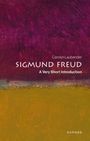 Oben: Carolyn Laubender. Mitte: SIGMUND FREUD. Unten: A Very Short Introduction, OXFORD. Illustration in Purpur und Gold.