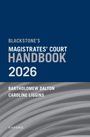 Bartholomew Dalton: Blackstoneâs Magistrates' Court Handbook 2026, Buch