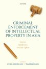 "CRIMINAL ENFORCEMENT OF INTELLECTUAL PROPERTY IN ASIA. Eine Holzrichterhammer-Abbildung und ein Holzstab darunter."