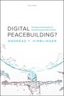 "Digital Peacebuilding?" Andreas T. Hirblinger. Figur aus geometrischen Linien in Weiß und Blau mit ausgestreckten Armen.