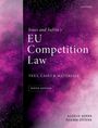 "Jones and Sufrin's EU Competition Law," "Ninth Edition," "Alison Jones," "Niamh Dunne." Lila Nebel mit weißen Punkten.