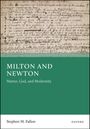 „MILTON AND NEWTON: Matter, God, and Modernity“ von Stephen M. Fallon. Oben handschriftlicher Text.