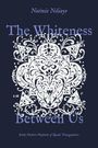 Text: "The Whiteness Between Us", Autor: "Noémie Ndiaye", Untertitel: "Early Modern Playbooks of Racial Triangulation". Zierliches Ornament.